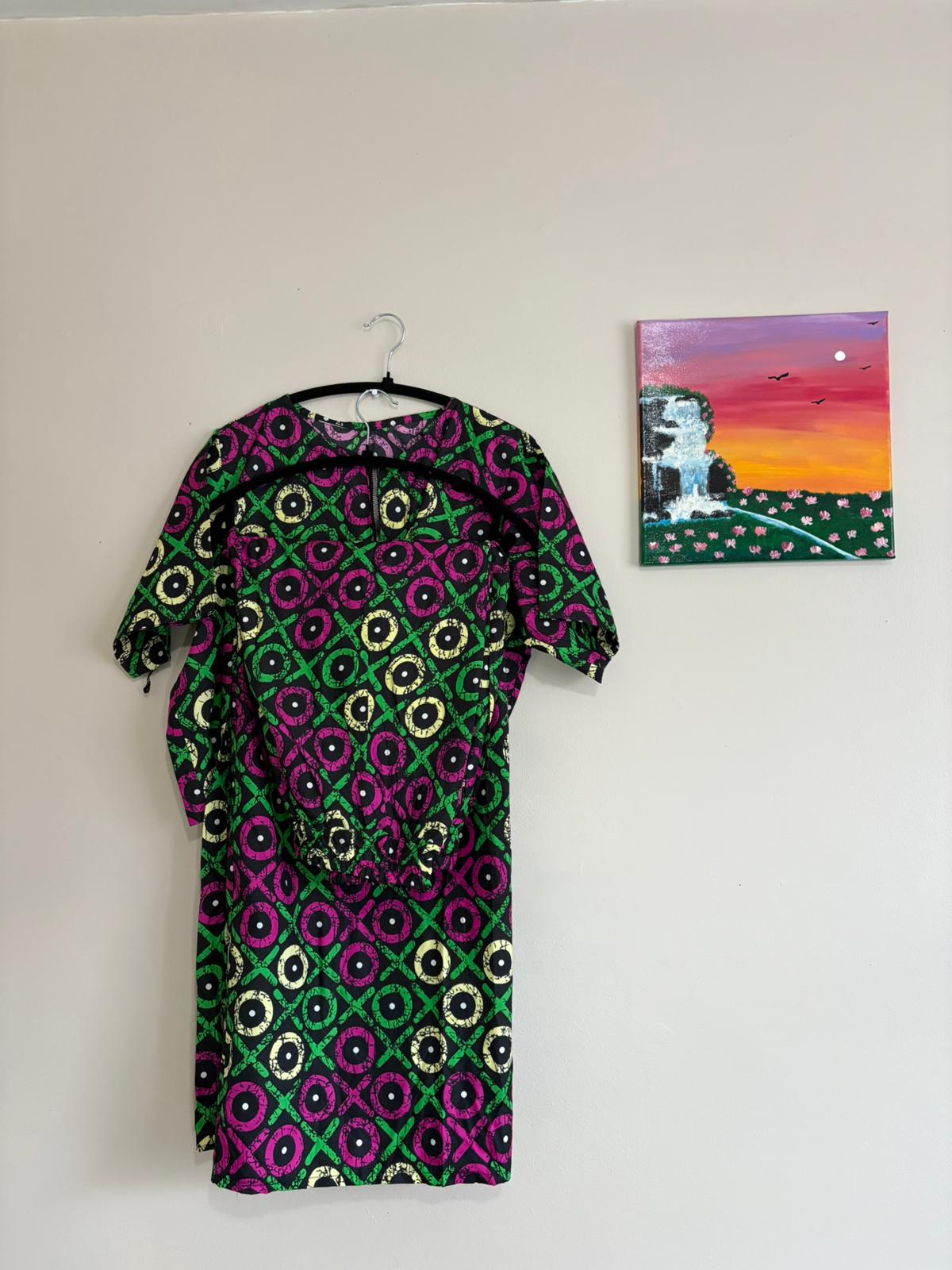 Palazzo Pants and Top Set - Purple Green